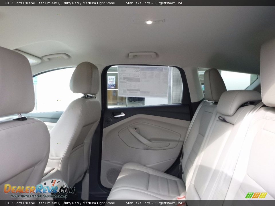 2017 Ford Escape Titanium 4WD Ruby Red / Medium Light Stone Photo #10