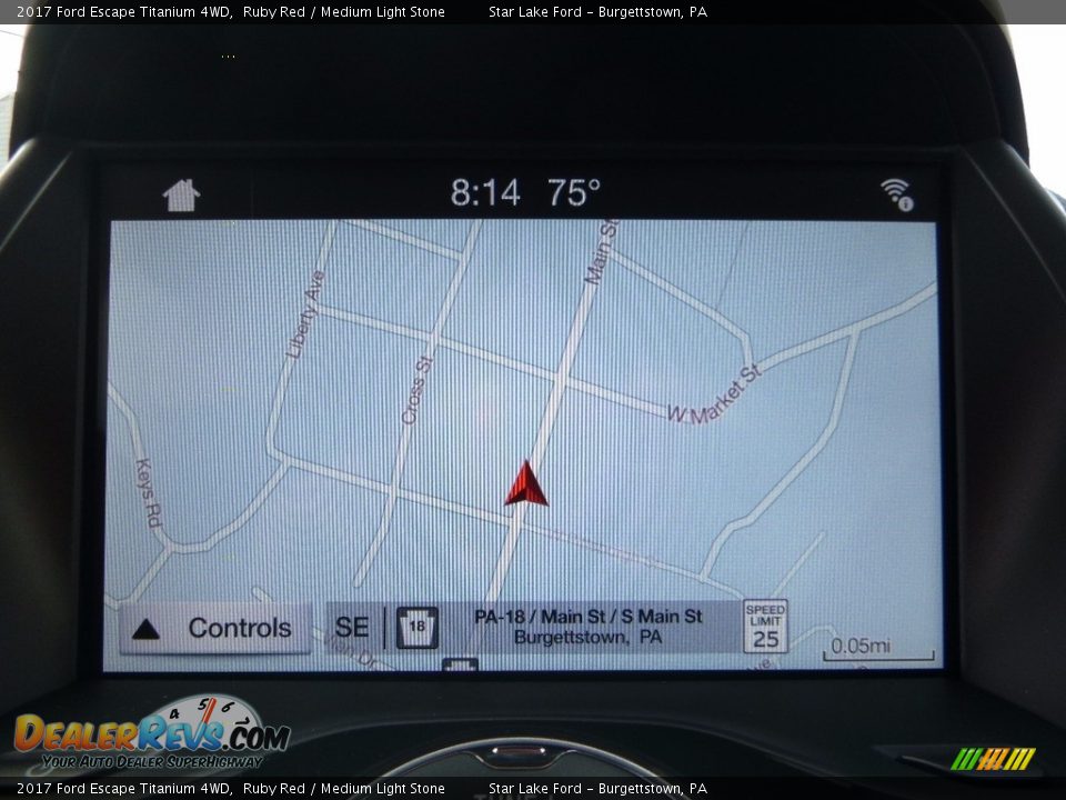 2017 Ford Escape Titanium 4WD Ruby Red / Medium Light Stone Photo #17