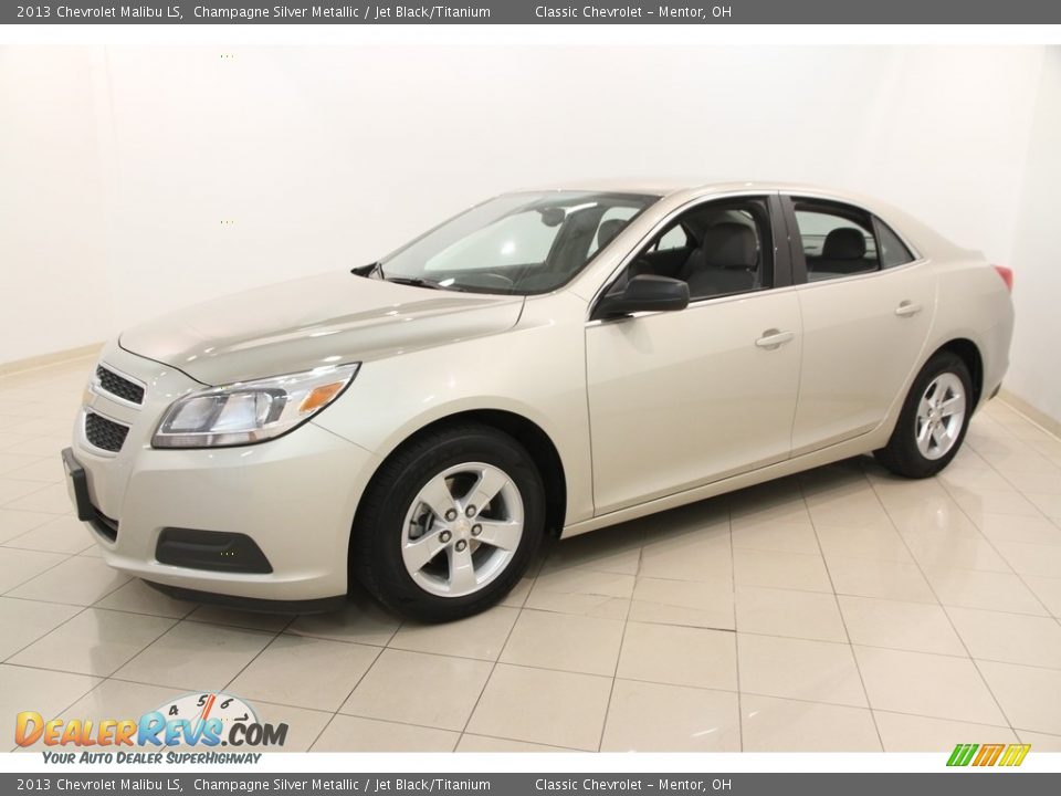 2013 Chevrolet Malibu LS Champagne Silver Metallic / Jet Black/Titanium Photo #3