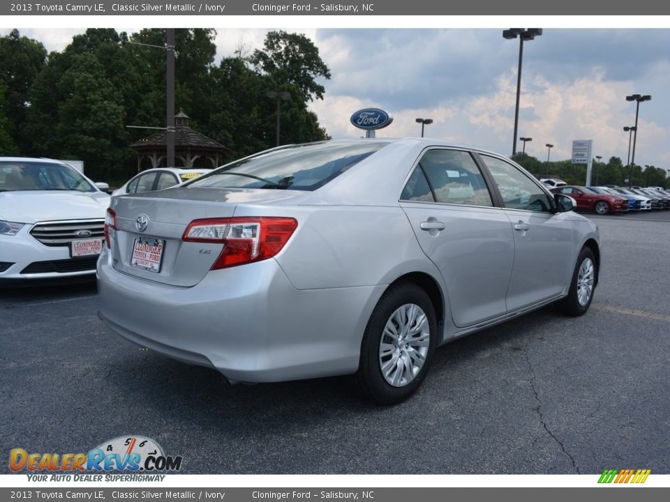2013 Toyota Camry LE Classic Silver Metallic / Ivory Photo #3