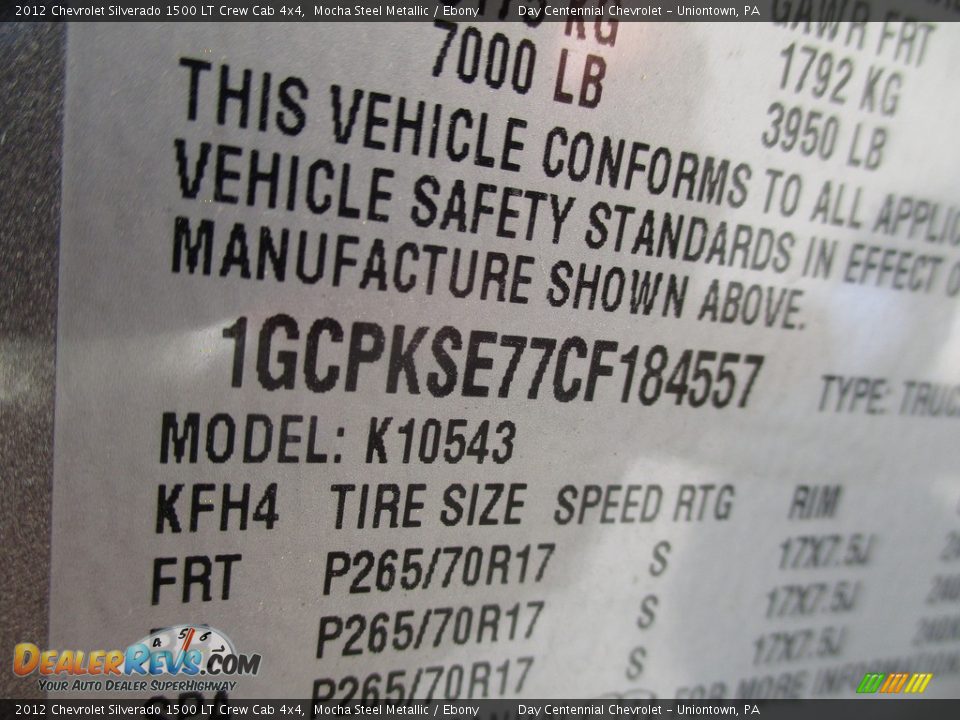 2012 Chevrolet Silverado 1500 LT Crew Cab 4x4 Mocha Steel Metallic / Ebony Photo #5