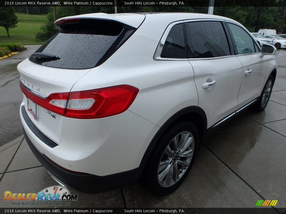 2016 Lincoln MKX Reserve AWD White Platinum / Cappuccino Photo #6