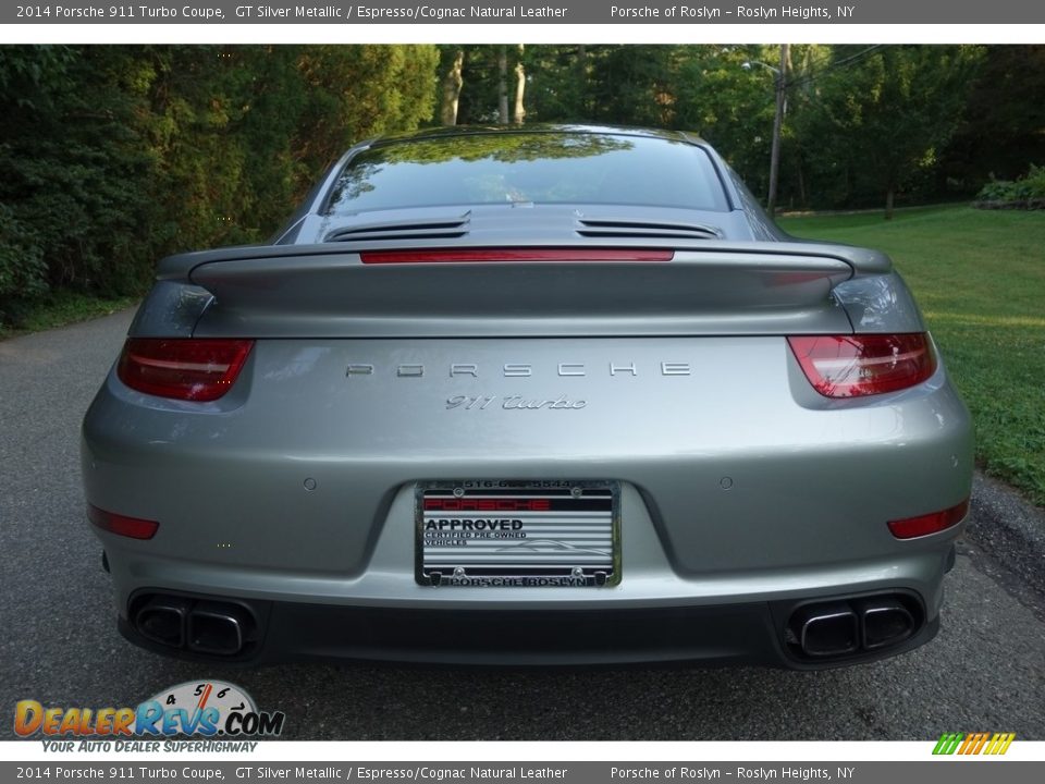2014 Porsche 911 Turbo Coupe GT Silver Metallic / Espresso/Cognac Natural Leather Photo #5