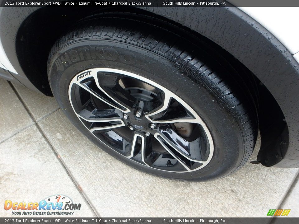 2013 Ford Explorer Sport 4WD White Platinum Tri-Coat / Charcoal Black/Sienna Photo #9