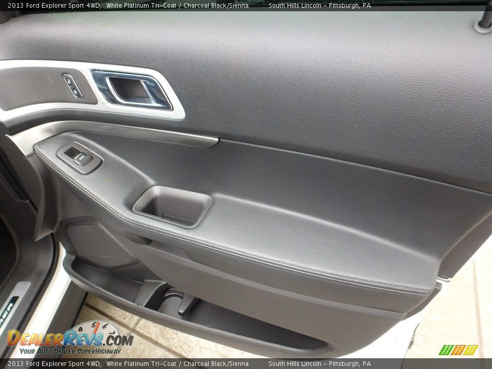 2013 Ford Explorer Sport 4WD White Platinum Tri-Coat / Charcoal Black/Sienna Photo #12