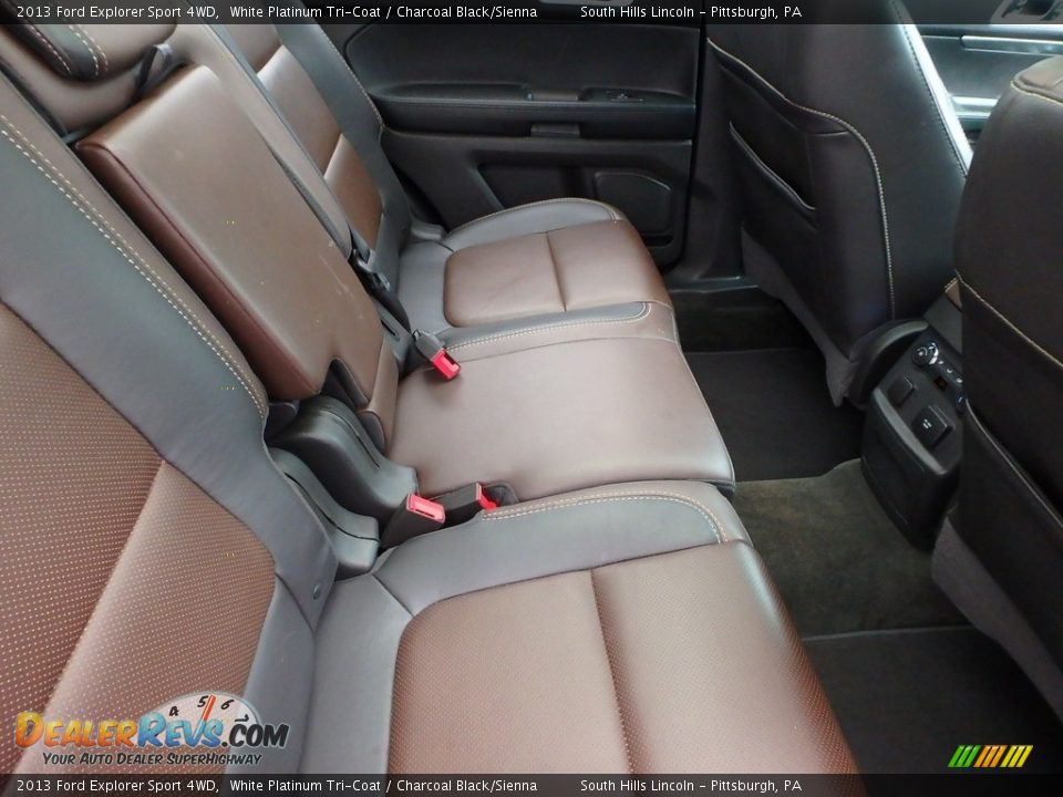 2013 Ford Explorer Sport 4WD White Platinum Tri-Coat / Charcoal Black/Sienna Photo #13