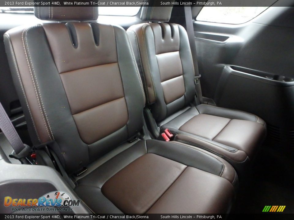 2013 Ford Explorer Sport 4WD White Platinum Tri-Coat / Charcoal Black/Sienna Photo #14