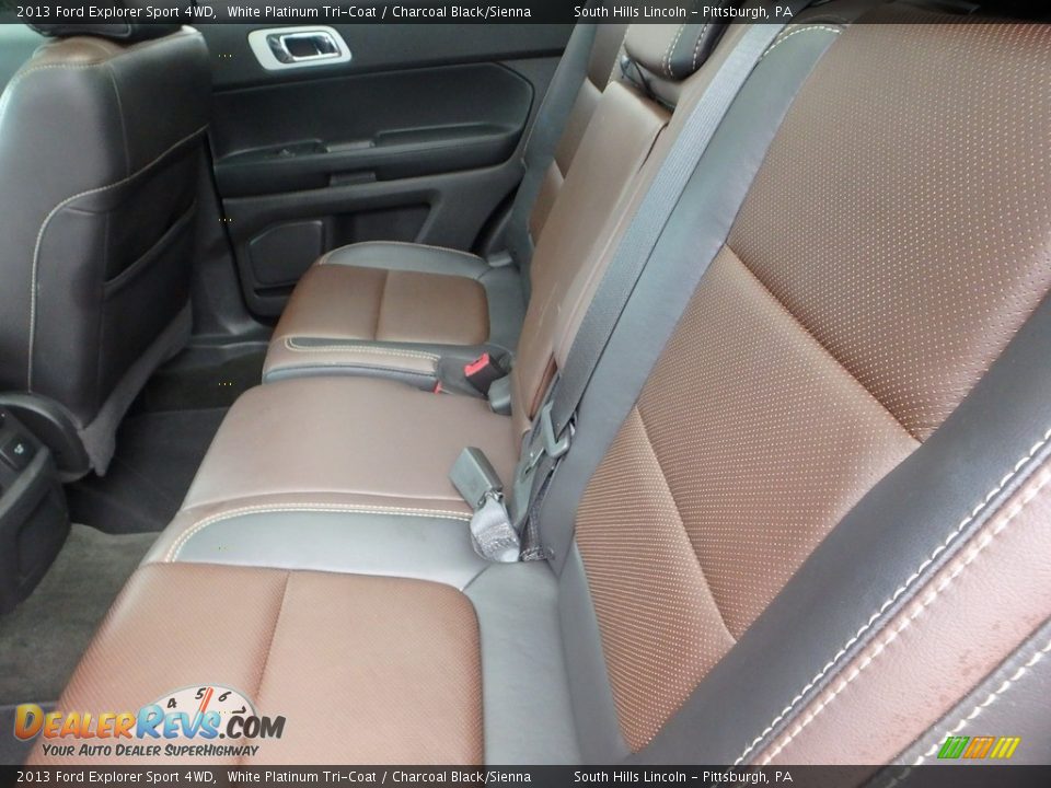 2013 Ford Explorer Sport 4WD White Platinum Tri-Coat / Charcoal Black/Sienna Photo #16