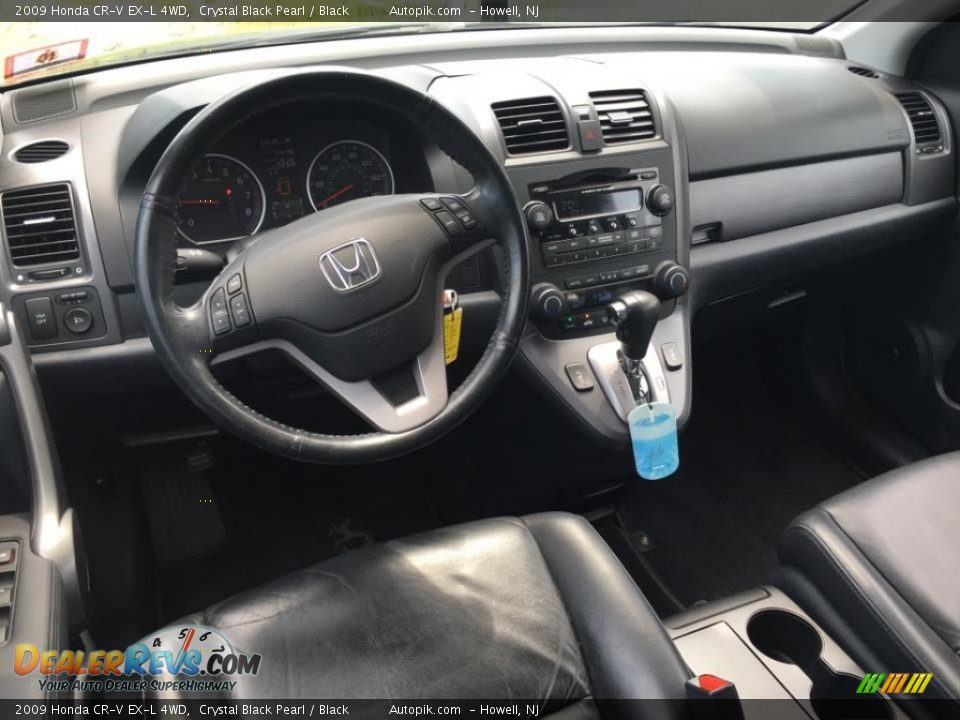 2009 Honda CR-V EX-L 4WD Crystal Black Pearl / Black Photo #9
