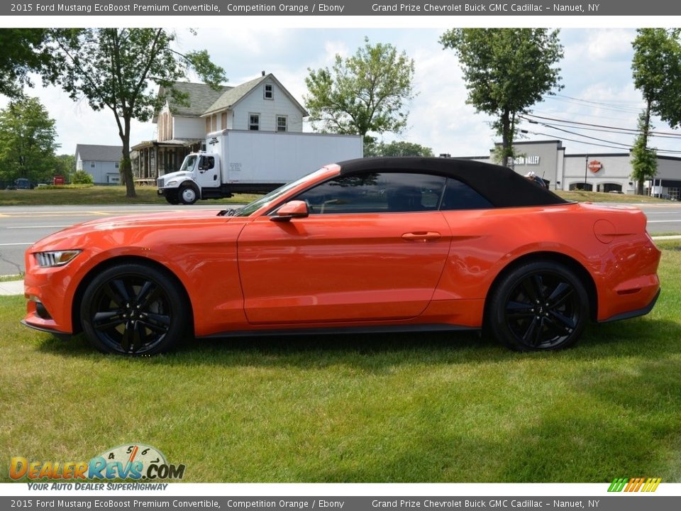 2015 Ford Mustang EcoBoost Premium Convertible Competition Orange / Ebony Photo #1