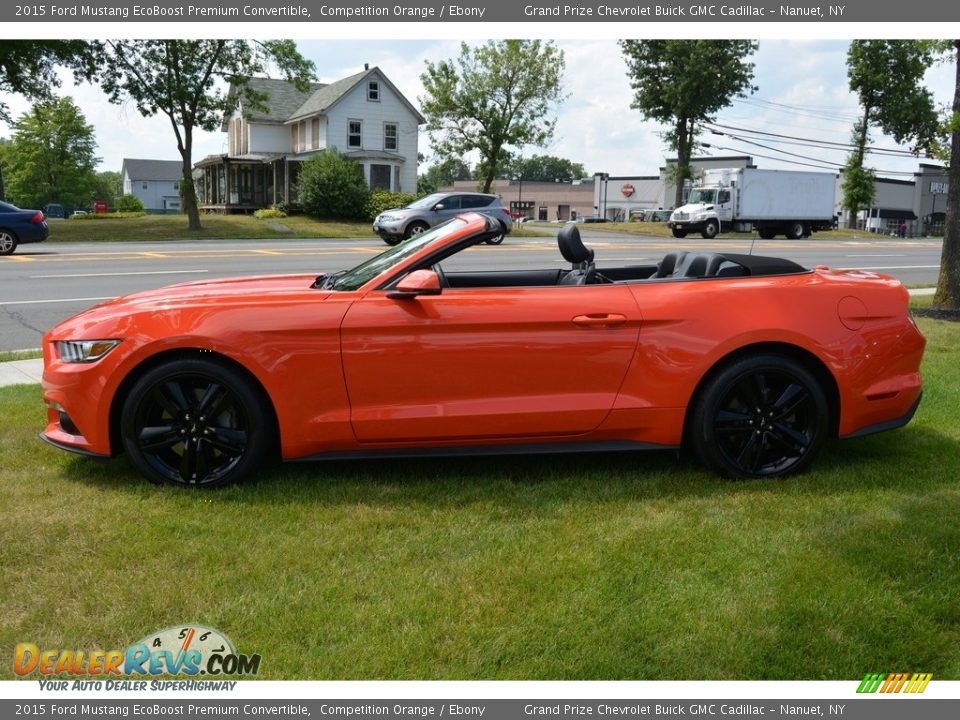2015 Ford Mustang EcoBoost Premium Convertible Competition Orange / Ebony Photo #2