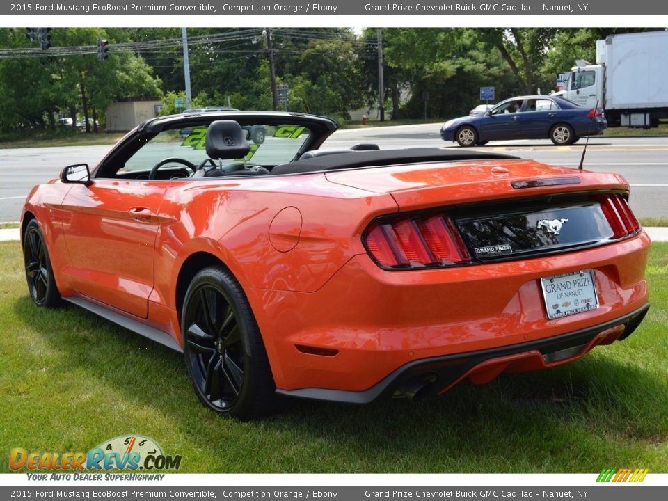 2015 Ford Mustang EcoBoost Premium Convertible Competition Orange / Ebony Photo #3