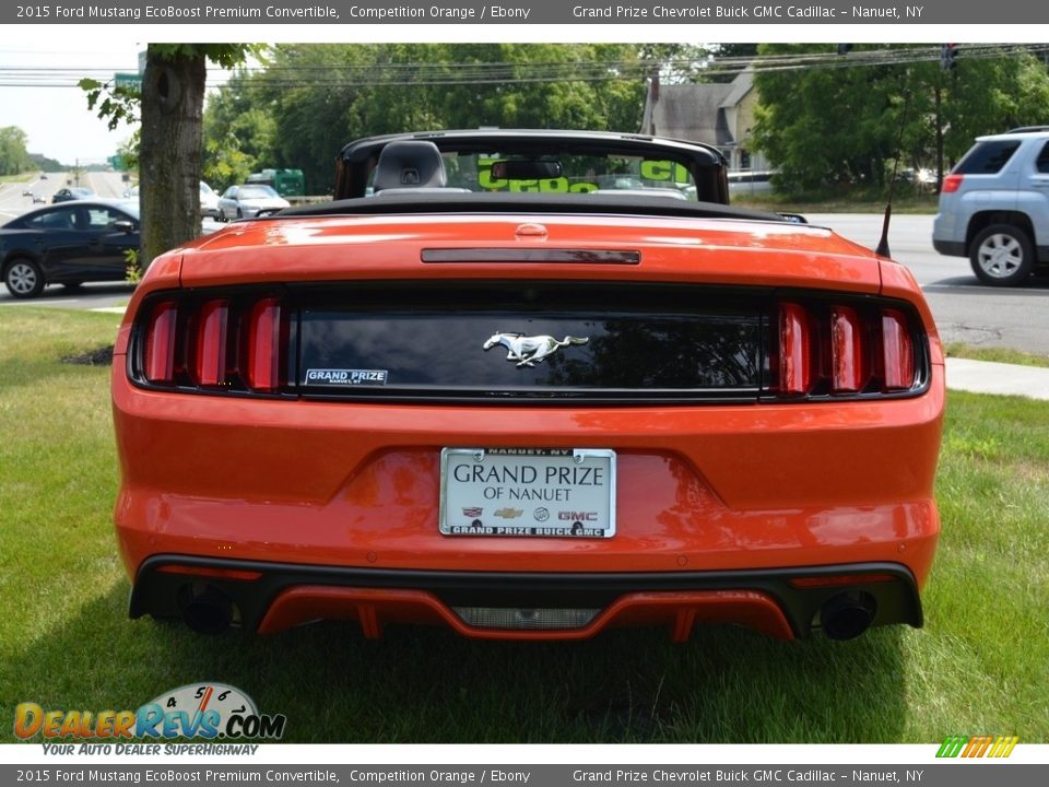 2015 Ford Mustang EcoBoost Premium Convertible Competition Orange / Ebony Photo #4
