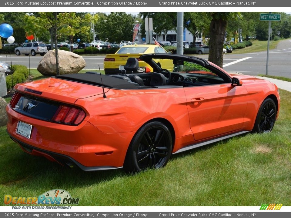2015 Ford Mustang EcoBoost Premium Convertible Competition Orange / Ebony Photo #5