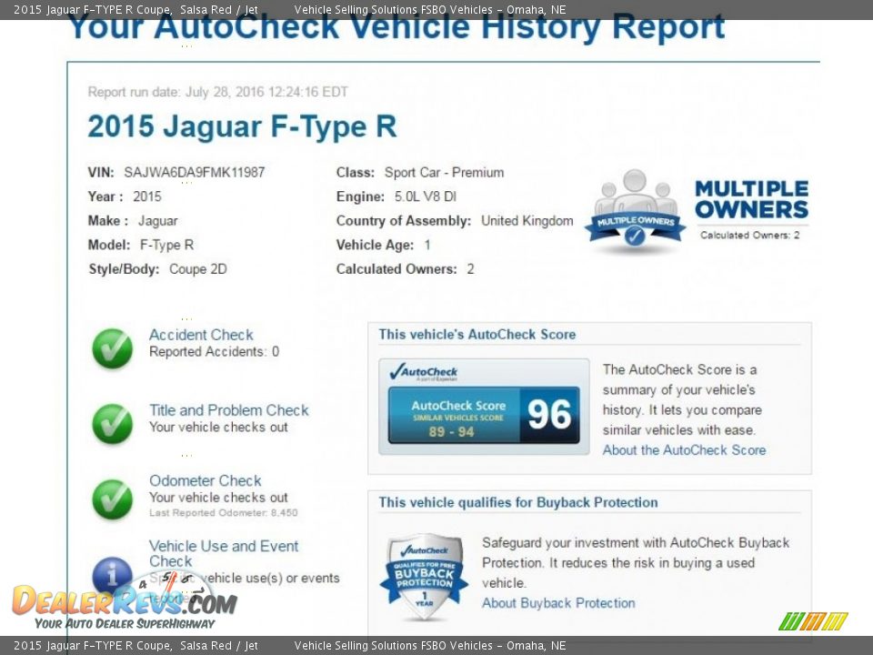 Dealer Info of 2015 Jaguar F-TYPE R Coupe Photo #2