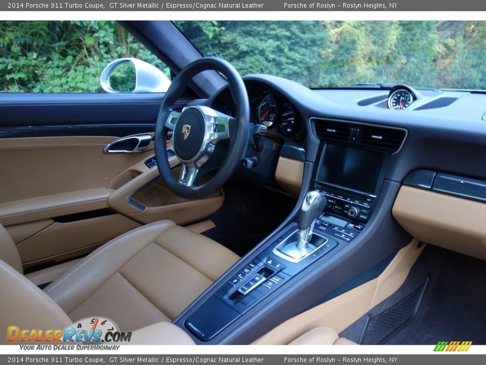 2014 Porsche 911 Turbo Coupe GT Silver Metallic / Espresso/Cognac Natural Leather Photo #18