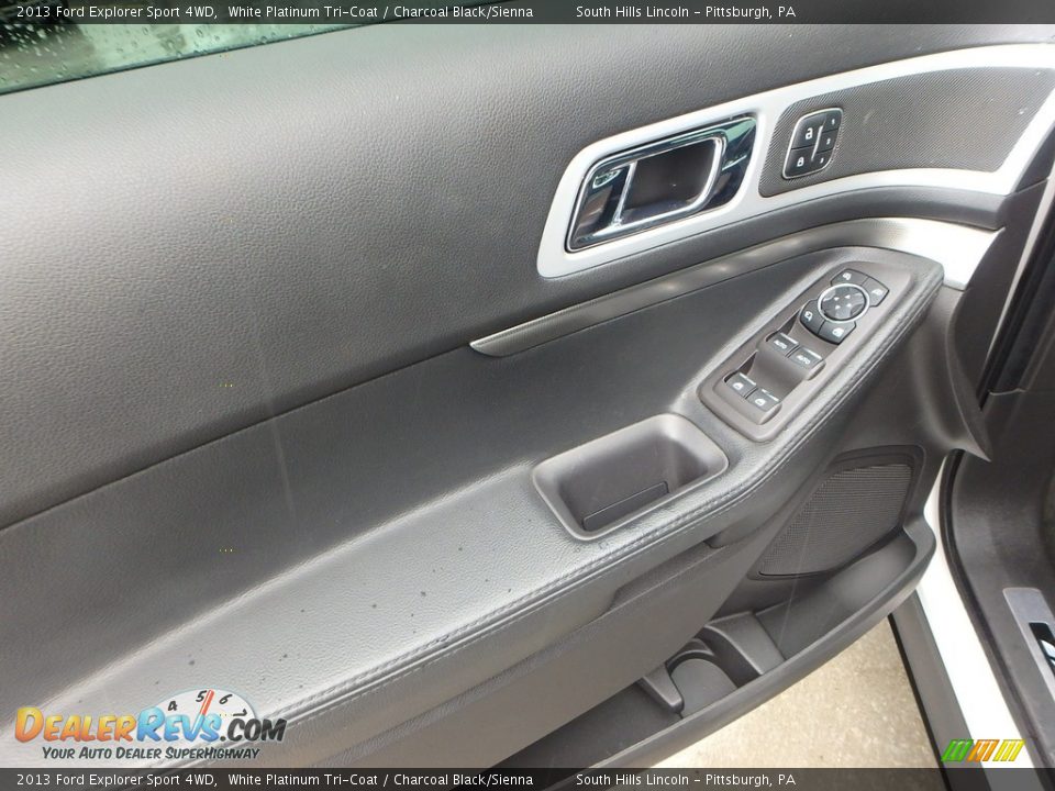 2013 Ford Explorer Sport 4WD White Platinum Tri-Coat / Charcoal Black/Sienna Photo #19
