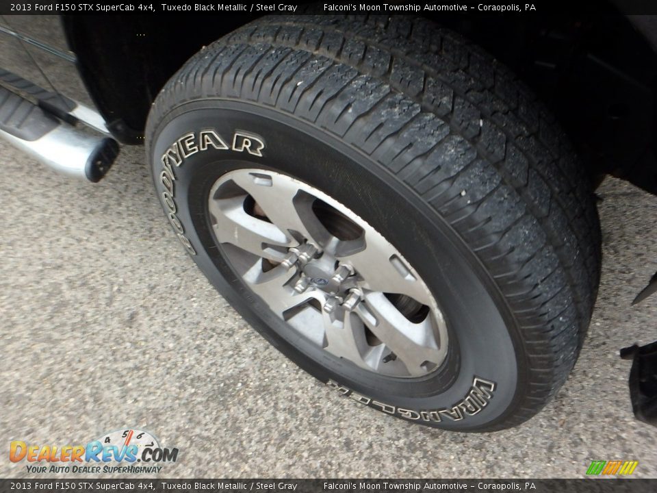 2013 Ford F150 STX SuperCab 4x4 Tuxedo Black Metallic / Steel Gray Photo #9