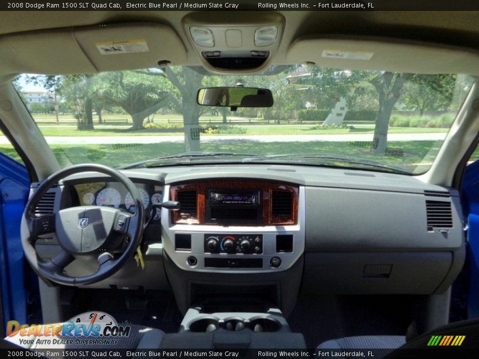 2008 Dodge Ram 1500 SLT Quad Cab Electric Blue Pearl / Medium Slate Gray Photo #2