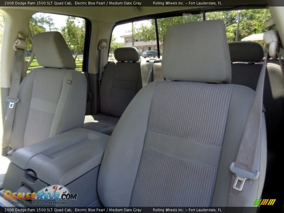 2008 Dodge Ram 1500 SLT Quad Cab Electric Blue Pearl / Medium Slate Gray Photo #5