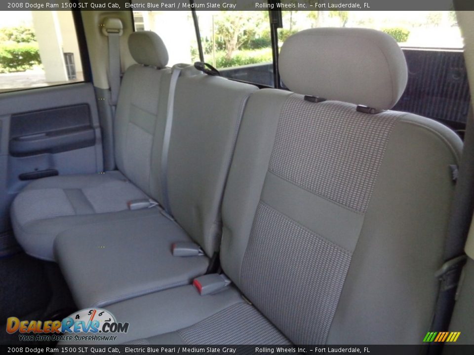 2008 Dodge Ram 1500 SLT Quad Cab Electric Blue Pearl / Medium Slate Gray Photo #13