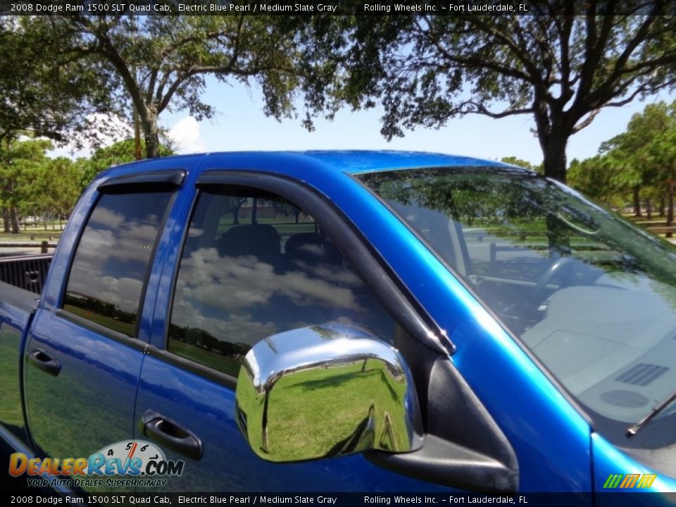 2008 Dodge Ram 1500 SLT Quad Cab Electric Blue Pearl / Medium Slate Gray Photo #25
