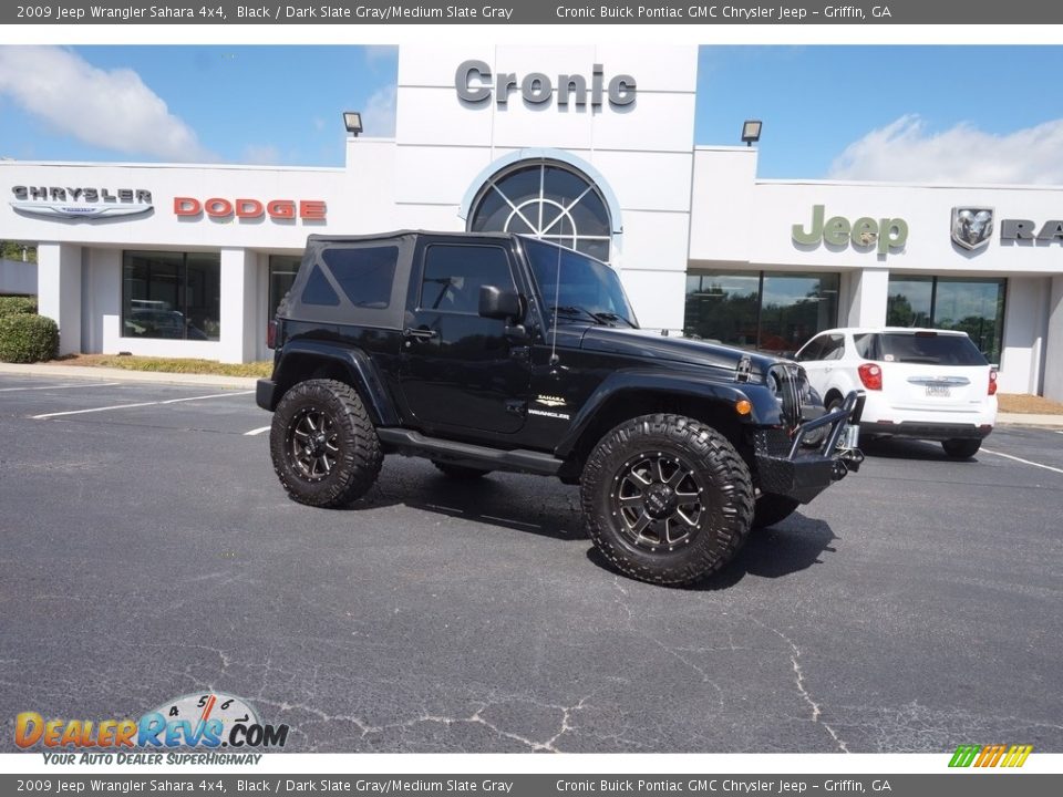 2009 Jeep Wrangler Sahara 4x4 Black / Dark Slate Gray/Medium Slate Gray Photo #1