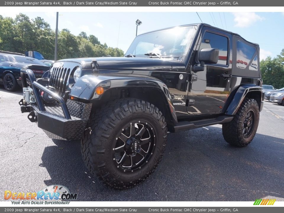 2009 Jeep Wrangler Sahara 4x4 Black / Dark Slate Gray/Medium Slate Gray Photo #3