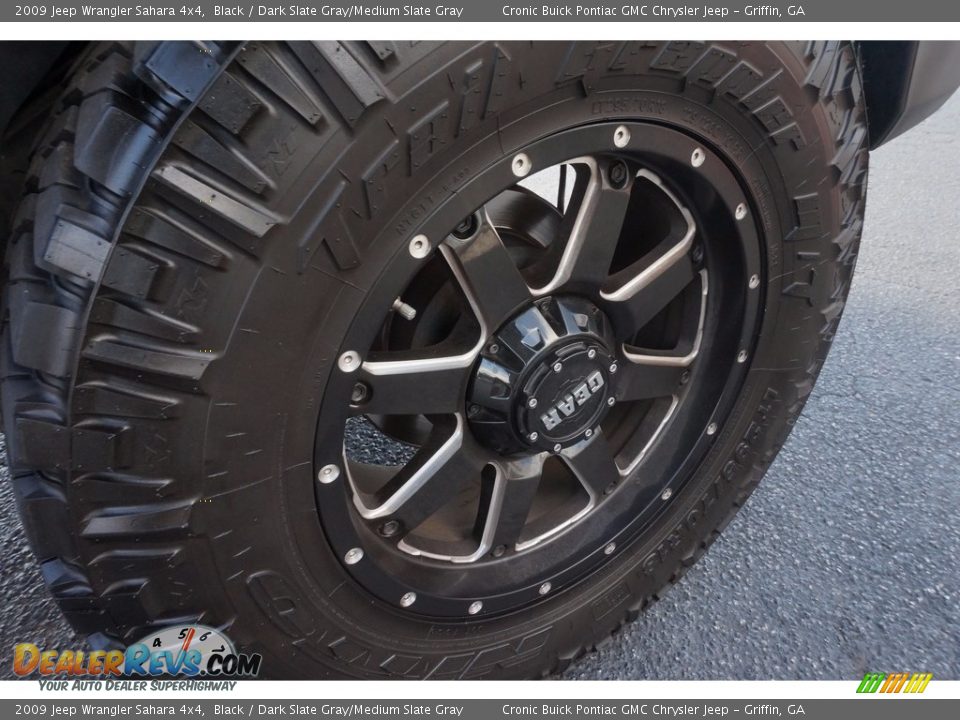 2009 Jeep Wrangler Sahara 4x4 Black / Dark Slate Gray/Medium Slate Gray Photo #15