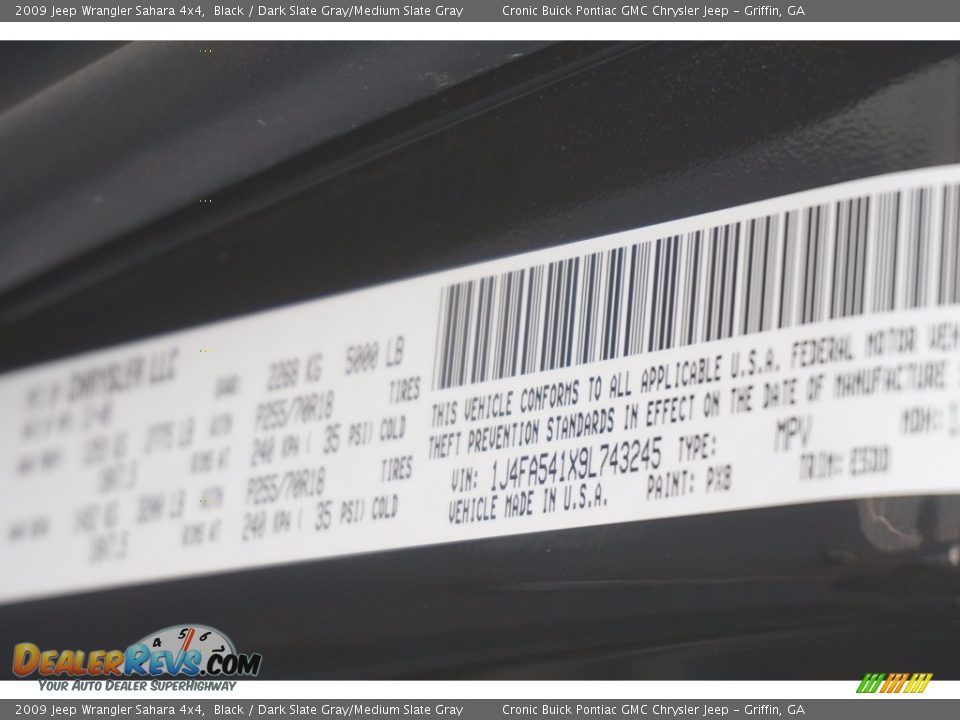 2009 Jeep Wrangler Sahara 4x4 Black / Dark Slate Gray/Medium Slate Gray Photo #25