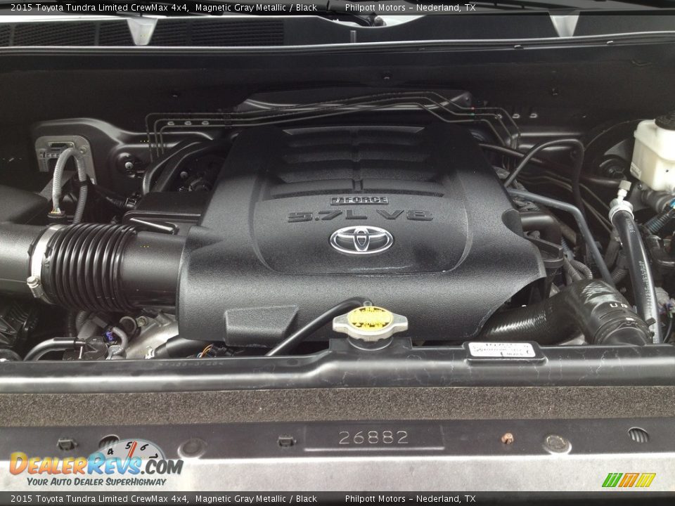 2015 Toyota Tundra Limited CrewMax 4x4 Magnetic Gray Metallic / Black Photo #16