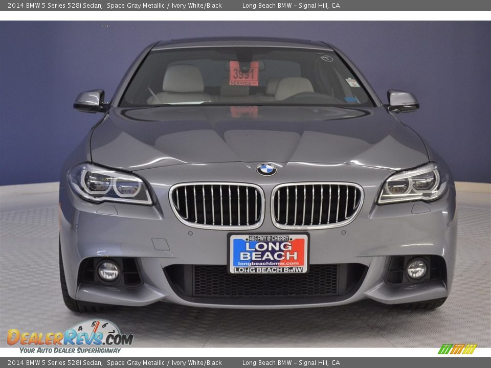 2014 BMW 5 Series 528i Sedan Space Gray Metallic / Ivory White/Black Photo #2