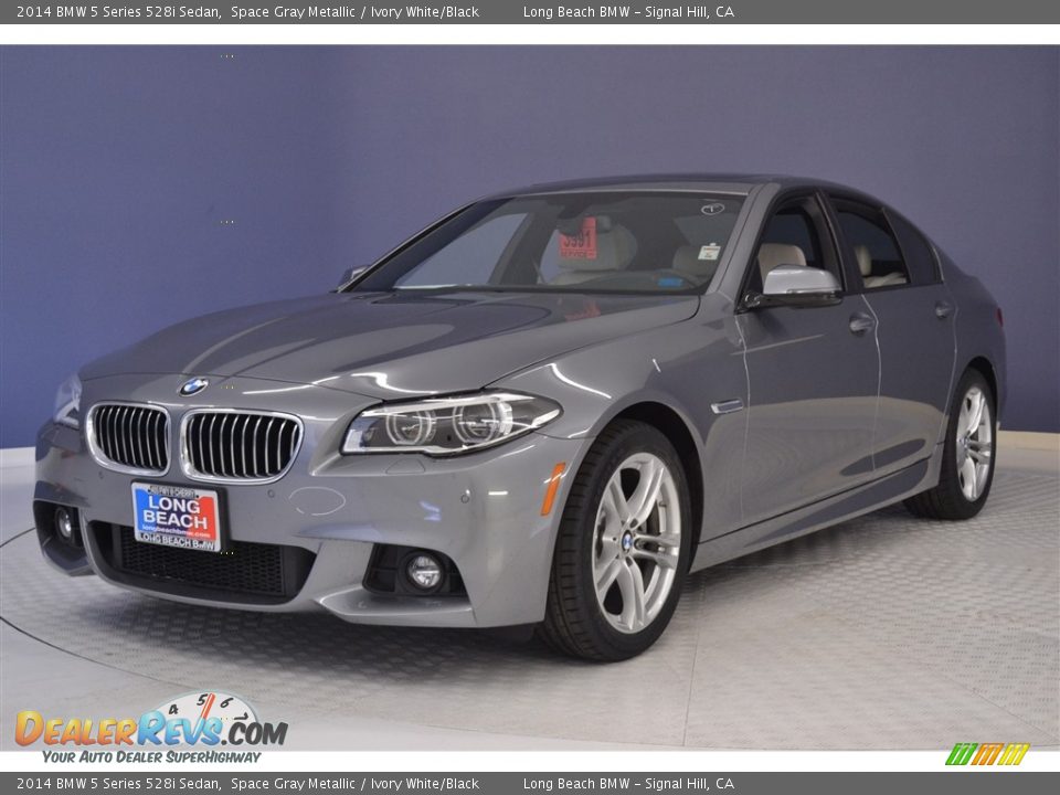 2014 BMW 5 Series 528i Sedan Space Gray Metallic / Ivory White/Black Photo #3