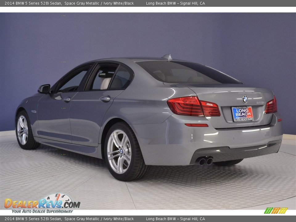 2014 BMW 5 Series 528i Sedan Space Gray Metallic / Ivory White/Black Photo #5