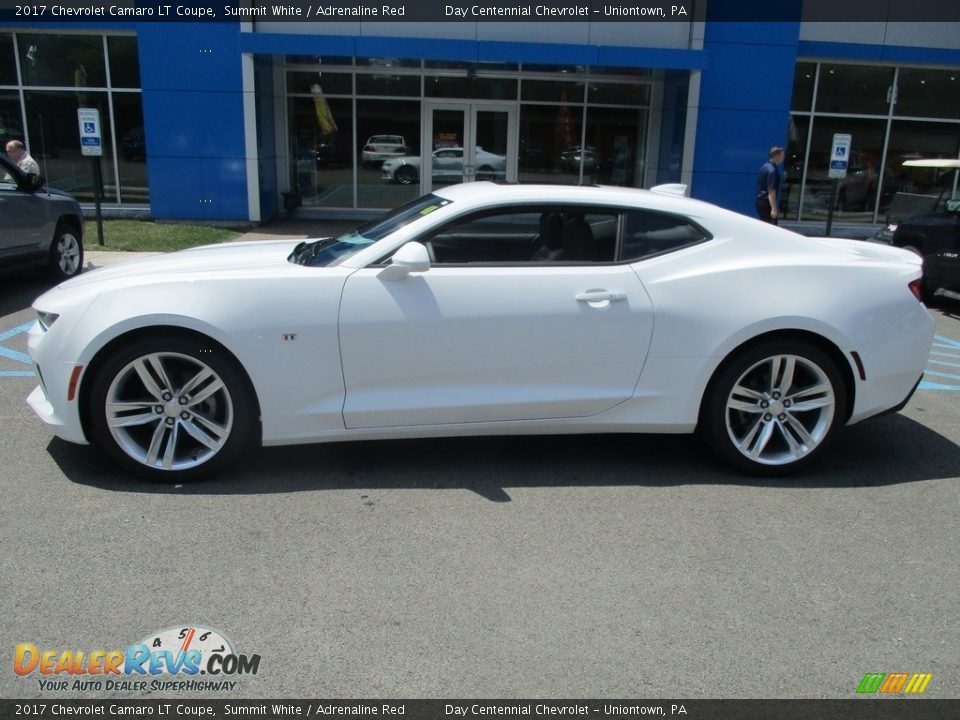 2017 Chevrolet Camaro LT Coupe Summit White / Adrenaline Red Photo #2