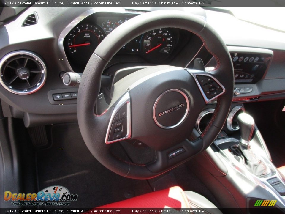 2017 Chevrolet Camaro LT Coupe Summit White / Adrenaline Red Photo #15