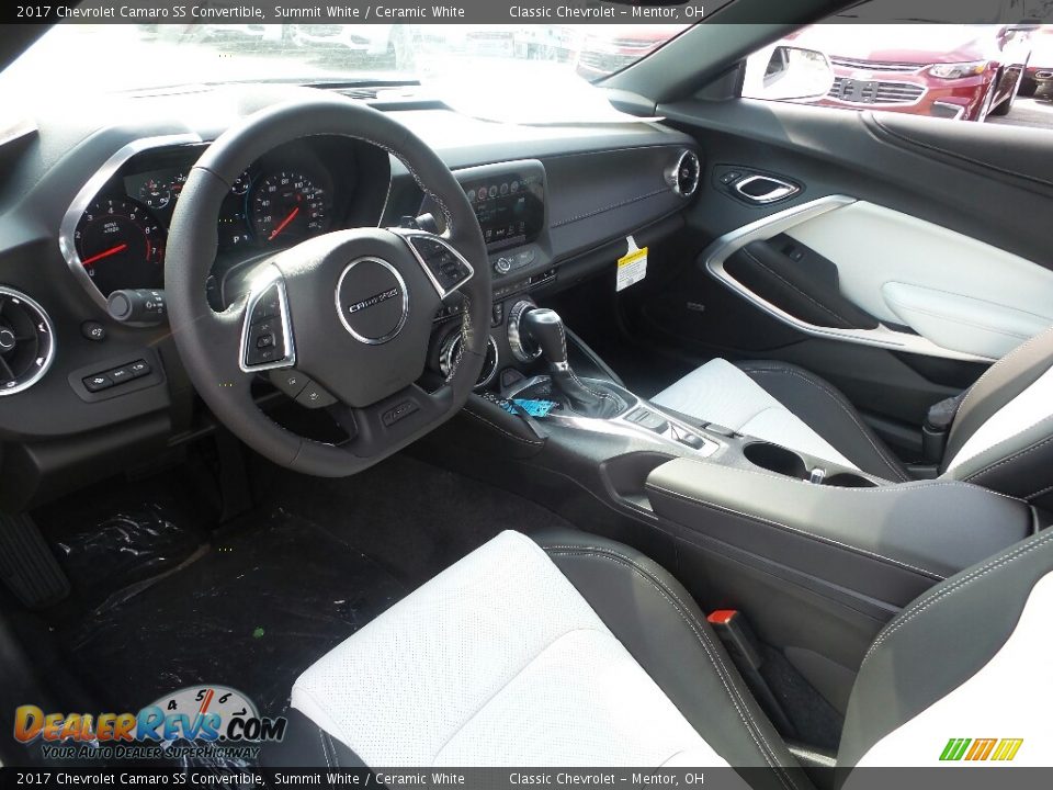 Ceramic White Interior - 2017 Chevrolet Camaro SS Convertible Photo #8