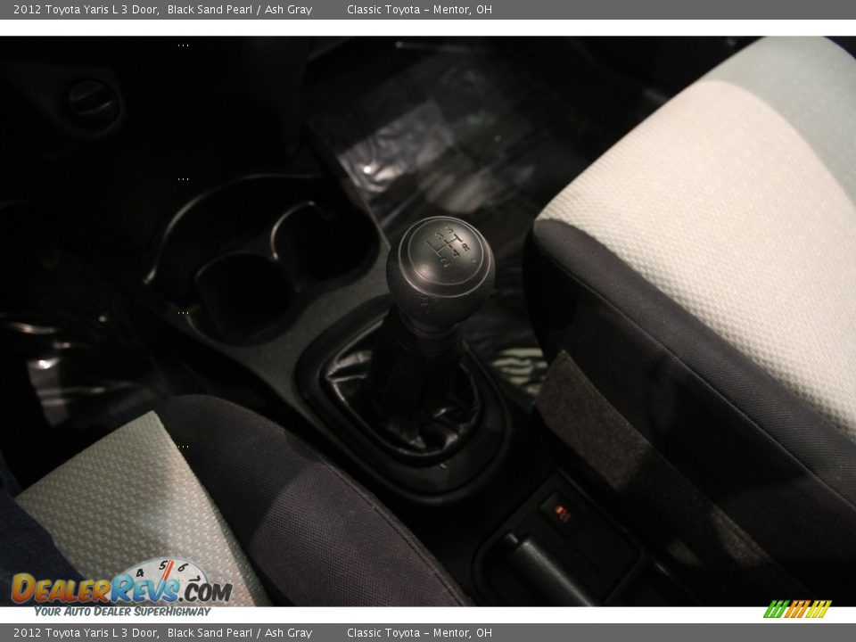 2012 Toyota Yaris L 3 Door Black Sand Pearl / Ash Gray Photo #9