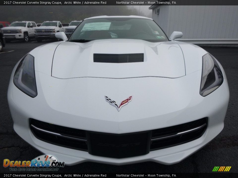 2017 Chevrolet Corvette Stingray Coupe Arctic White / Adrenaline Red Photo #2