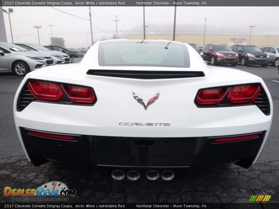 2017 Chevrolet Corvette Stingray Coupe Arctic White / Adrenaline Red Photo #9