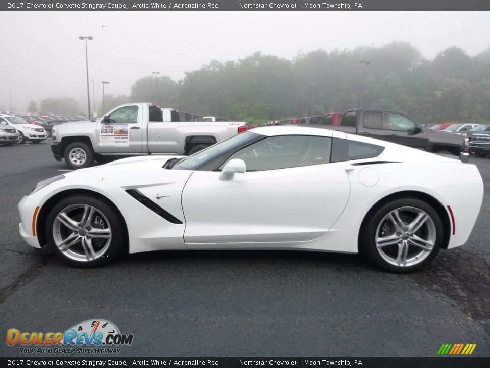 2017 Chevrolet Corvette Stingray Coupe Arctic White / Adrenaline Red Photo #11