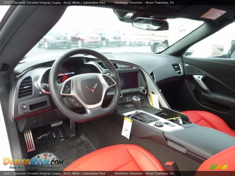 2017 Chevrolet Corvette Stingray Coupe Arctic White / Adrenaline Red Photo #14