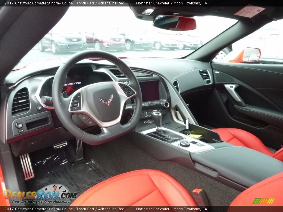 Adrenaline Red Interior - 2017 Chevrolet Corvette Stingray Coupe Photo #13