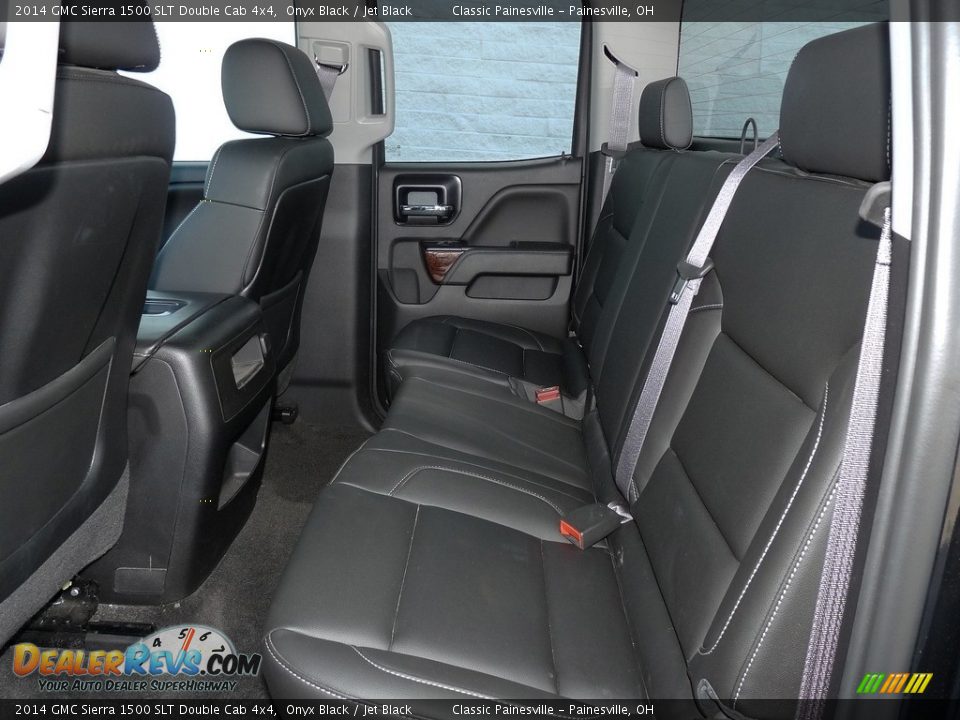 2014 GMC Sierra 1500 SLT Double Cab 4x4 Onyx Black / Jet Black Photo #7