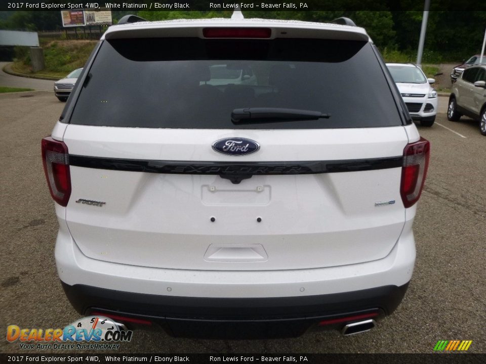 2017 Ford Explorer Sport 4WD White Platinum / Ebony Black Photo #3