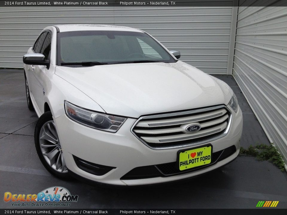 2014 Ford Taurus Limited White Platinum / Charcoal Black Photo #1