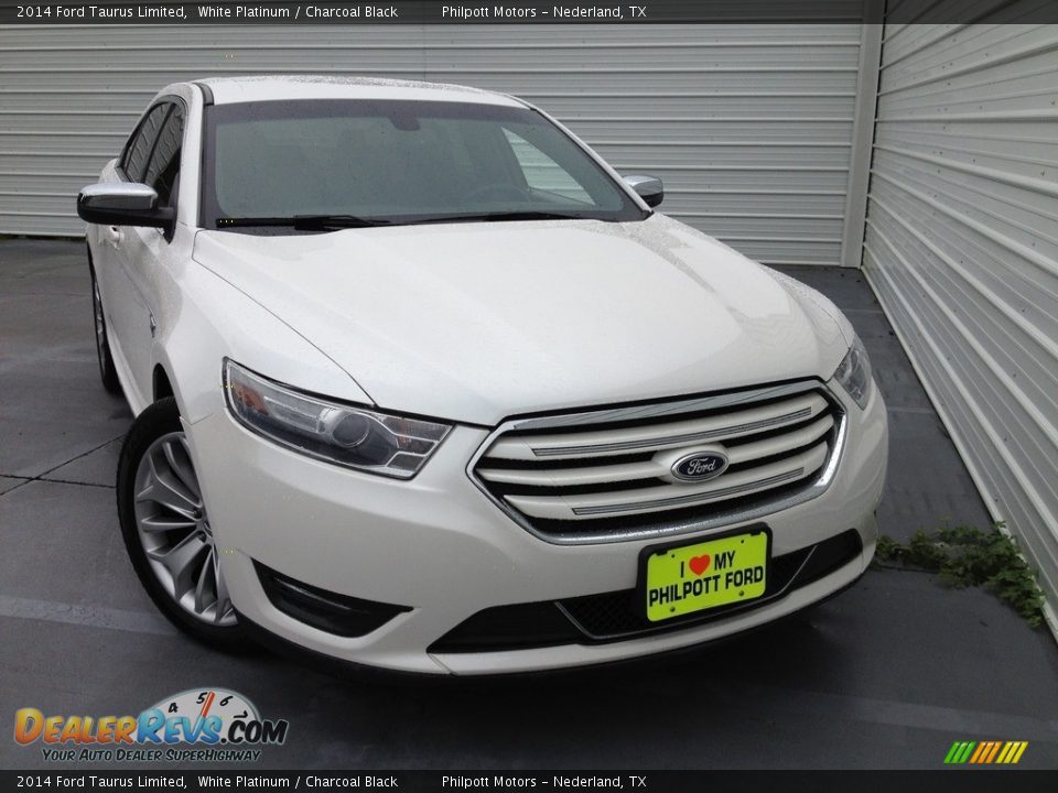 2014 Ford Taurus Limited White Platinum / Charcoal Black Photo #2