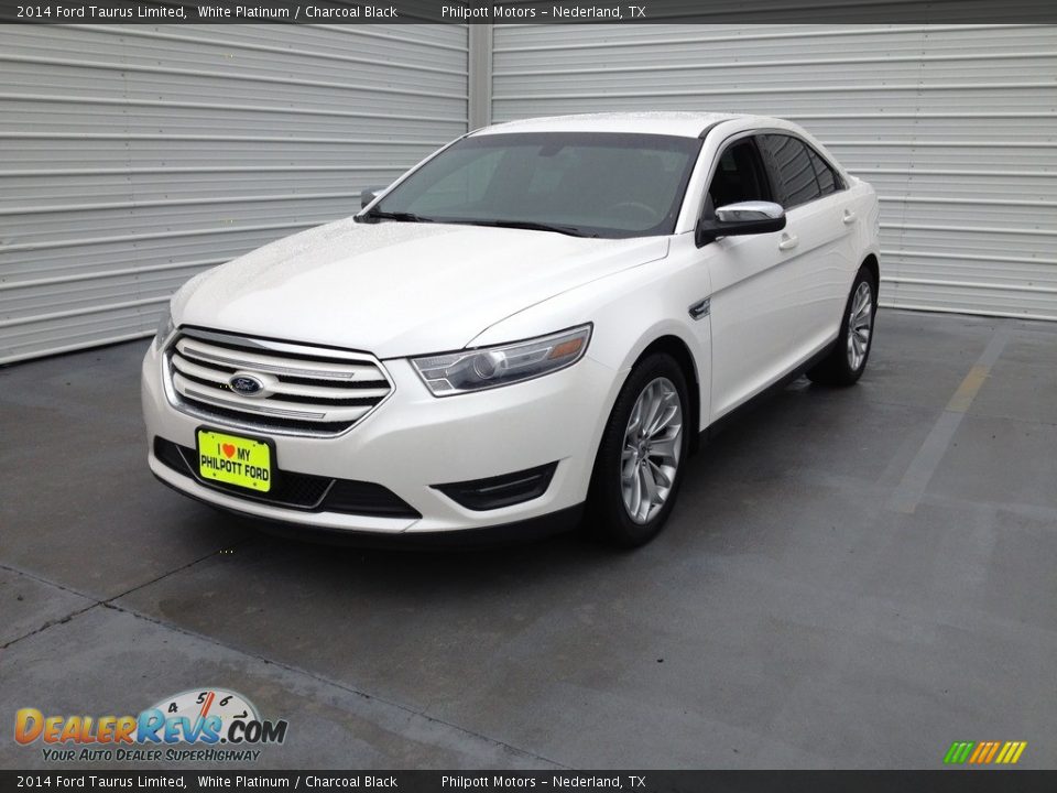 2014 Ford Taurus Limited White Platinum / Charcoal Black Photo #4