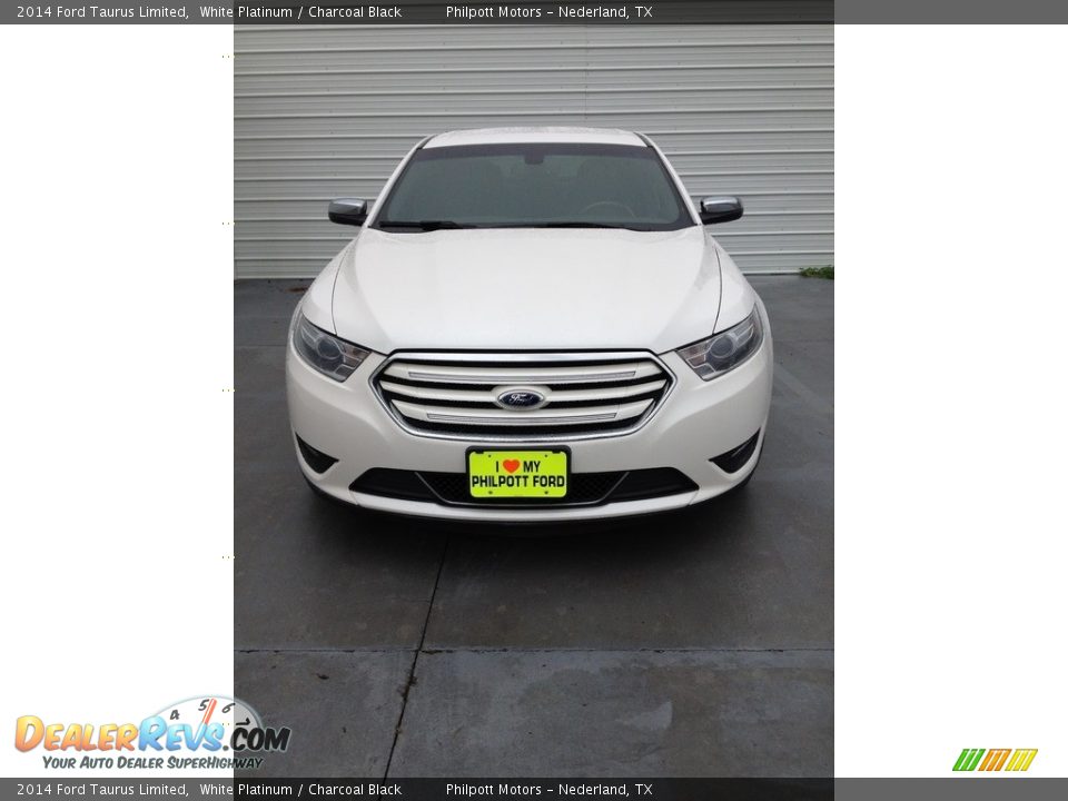 2014 Ford Taurus Limited White Platinum / Charcoal Black Photo #5