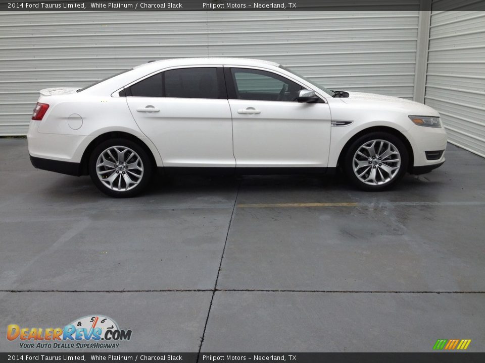 2014 Ford Taurus Limited White Platinum / Charcoal Black Photo #7